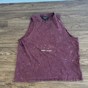 DARC SPORT Wine Sleeveless Muscle Tank with Front Logo